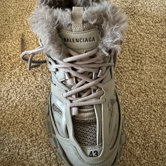 BALENCIAGA Faux Fur Track Athletic Sneakers - Picture 3 of 15